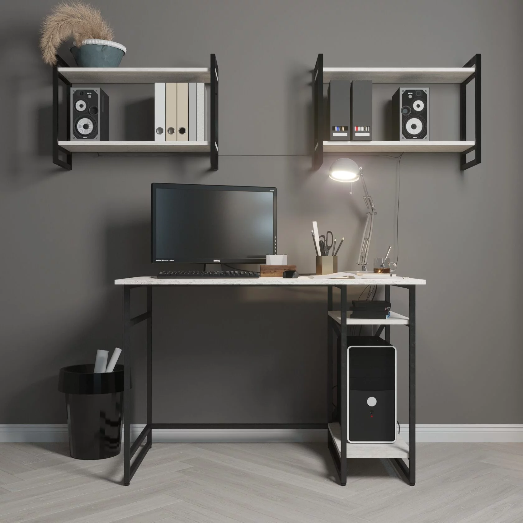 GUTTA Письменный стол 76х111х68 см патина, чёрный