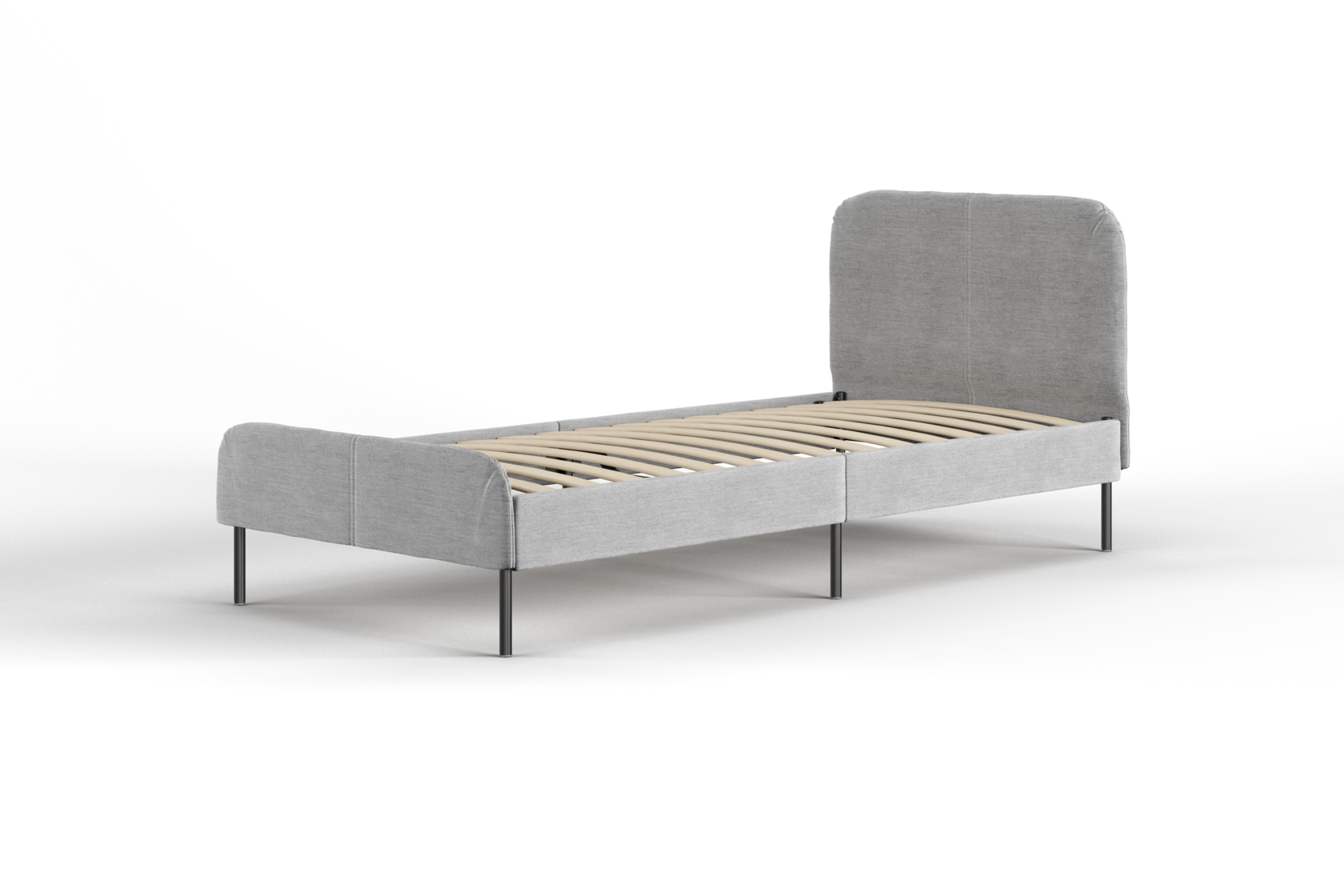 MEZA Односпальная кровать 90х200 см с обивкой, без матраса