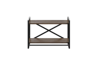 GUTTA Навесная полка 47х69х25 см двухъярусная, коричневый, чёрный