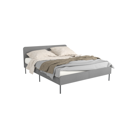 MEZA Двуспальная кровать 160х200 см с обивкой, без матраса