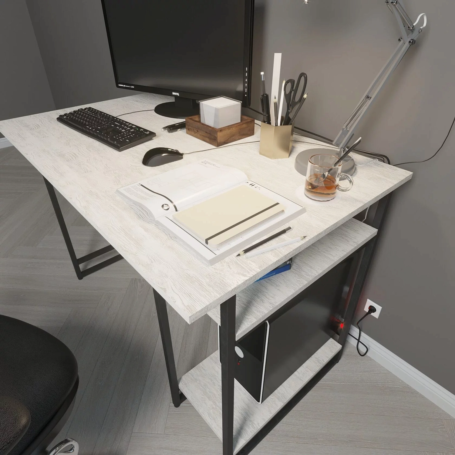 GUTTA Письменный стол 76х111х68 см патина, чёрный