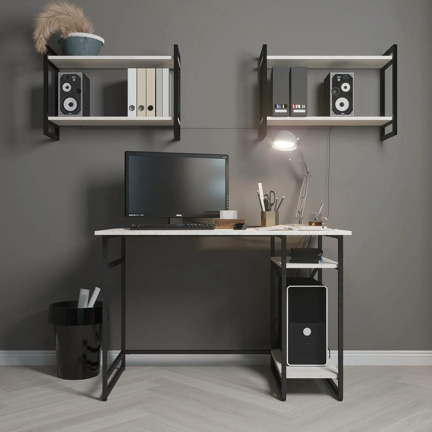 GUTTA Письменный стол 76х111х68 см патина, чёрный