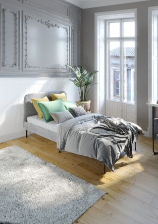 MEZA Односпальная кровать 90х200 см с обивкой, без матраса