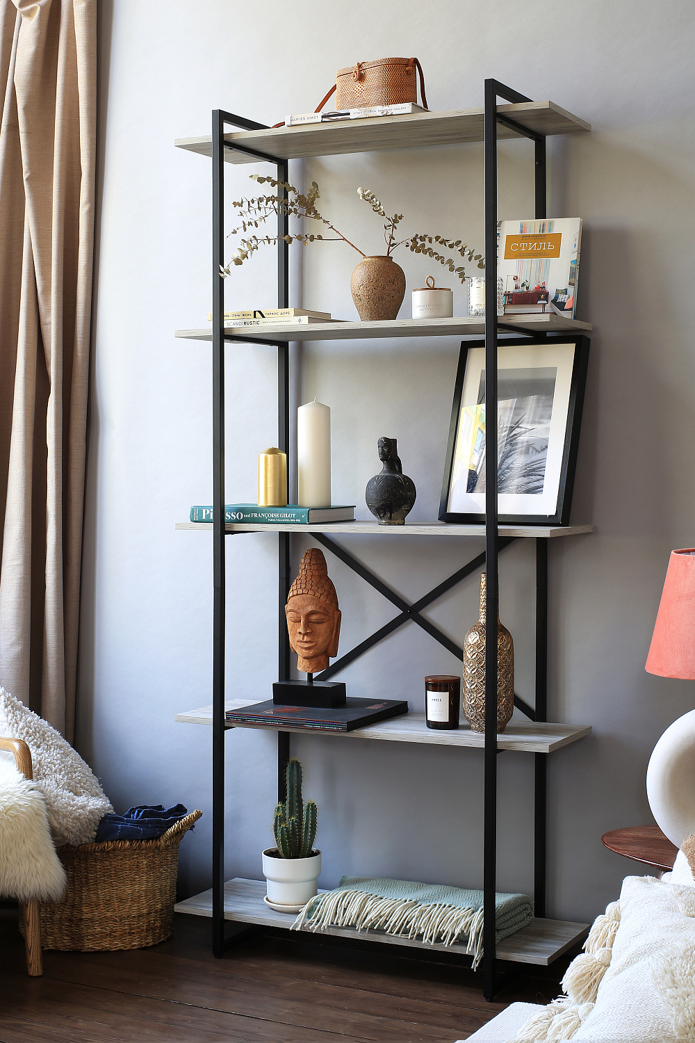 GUTTA Стеллаж 196х92х34 с пятью полками