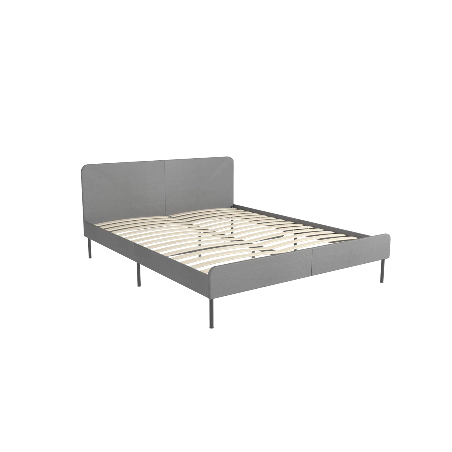 MEZA Двуспальная кровать 160х200 см с обивкой, без матраса