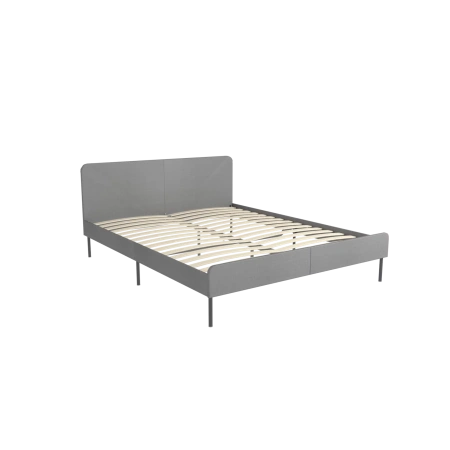 MEZA Двуспальная кровать 160х200 см с обивкой, без матраса