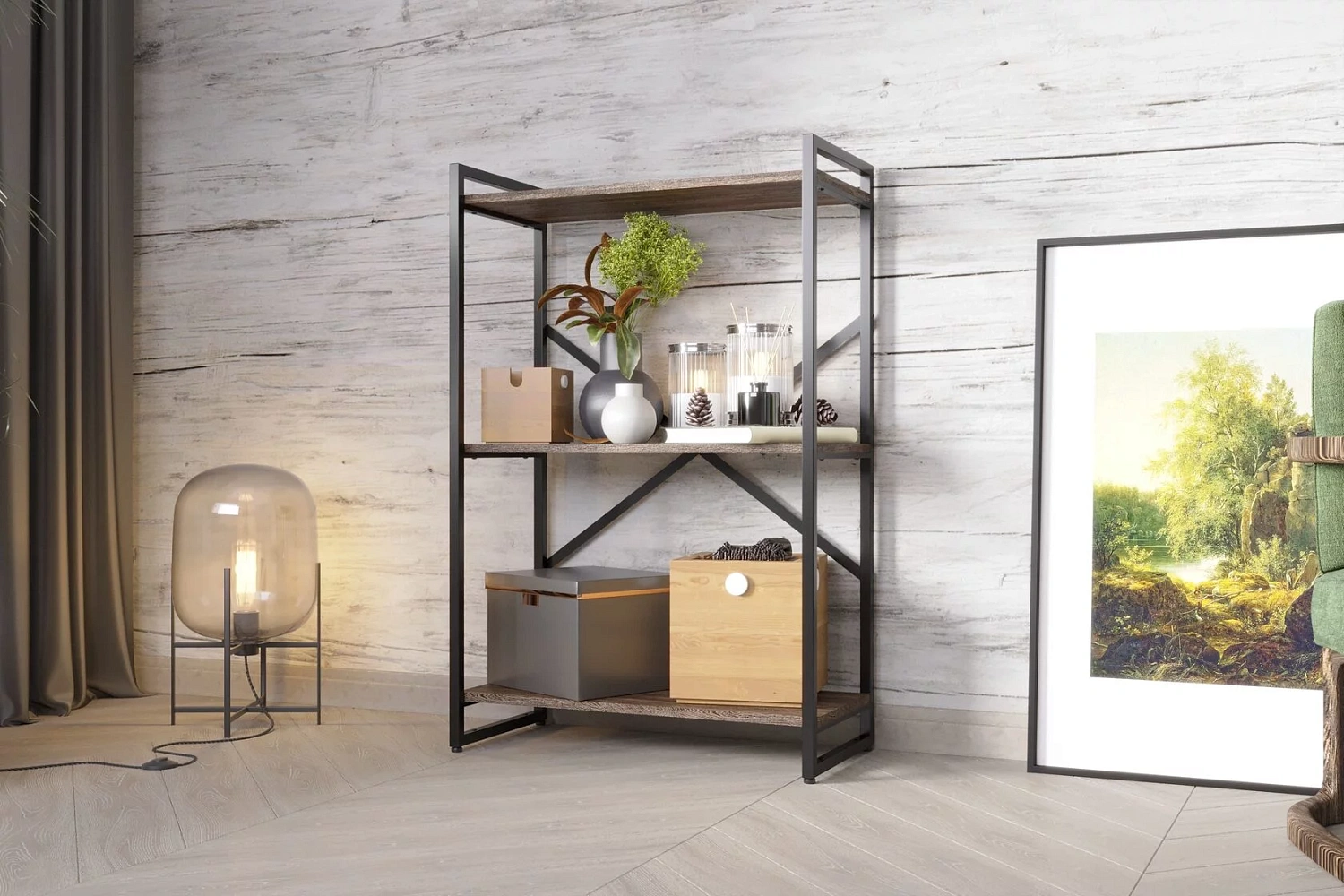 GUTTA Стеллаж 106х69х34 с тремя полками